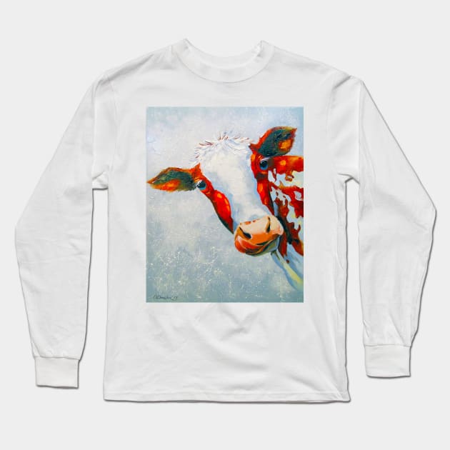 Cow Long Sleeve T-Shirt by OLHADARCHUKART